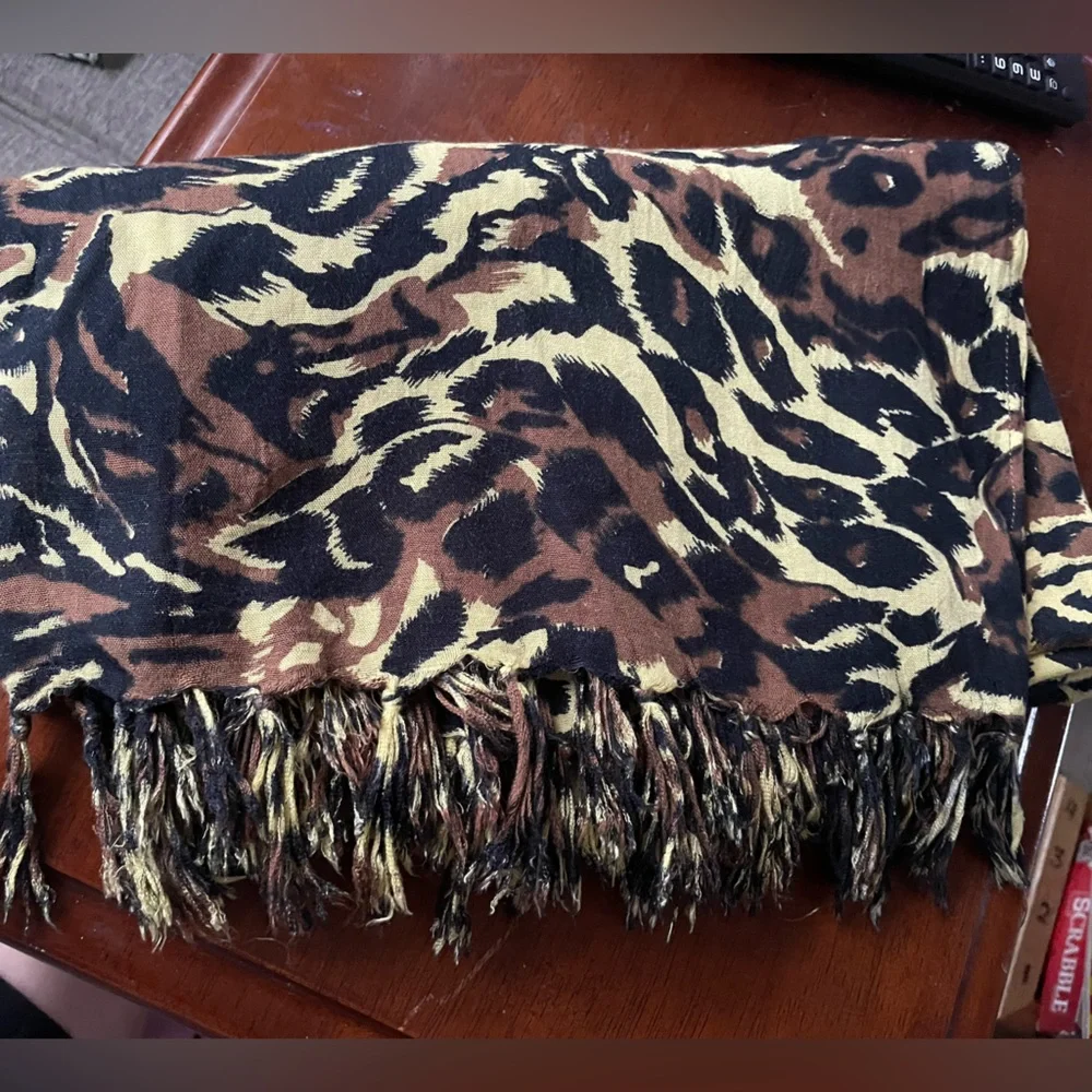 Animal Print X Long Rectangular Multifunctional Fashion Scarf Fashionable Scarf